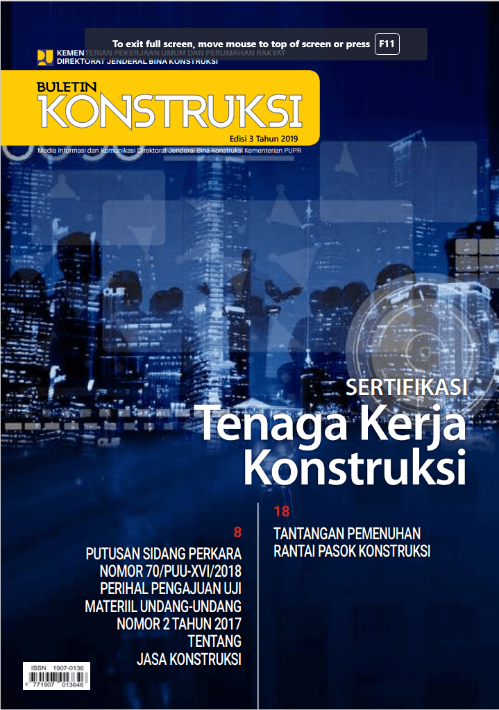 Buletin Tahun 2019 - Edisi 3 - Direktorat Jenderal Bina Konstruksi